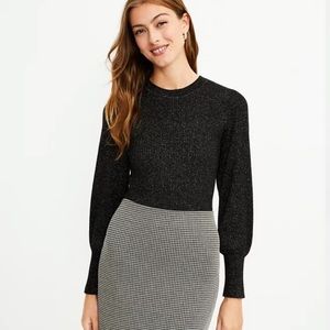 Shimmer Puff Sleeve Sweater